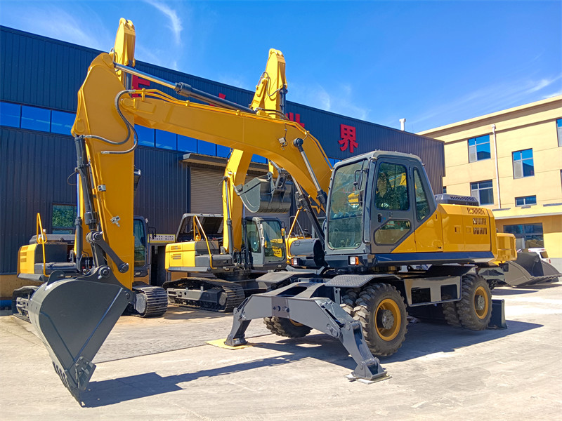 earthmoving wheel excavator